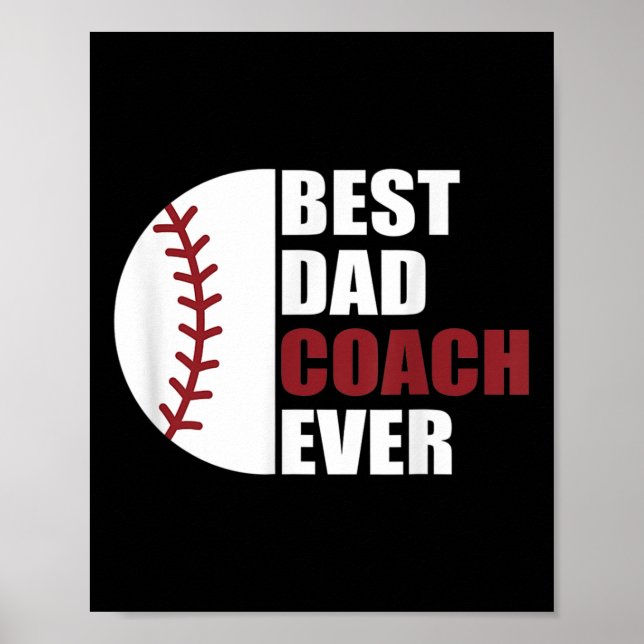 Pappa Coach All Baseball Fars dag Baseball Pappa C Poster (Framsidan)