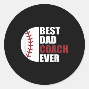 Pappa Coach All Baseball Fars dag Baseball Pappa C Runt Klistermärke