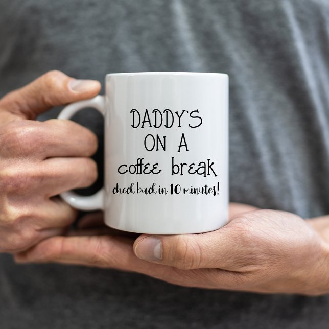 Pappa Coffee Break Funny Mug för Pappa Kaffemugg (Funny Daddy Coffee Break Humor Fathers Day Coffee Mug Gift From Kids)