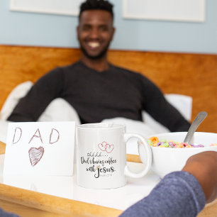 PAPPA COFFEE MED JESUS Christian Quiet Time Quote Kaffemugg