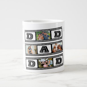 Pappa Coffee Mugg Personlig med fyra fotografier! Jumbo Mugg