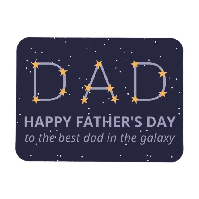Pappa Constellation Lycklig Fars dag Magnet (Horisontell)