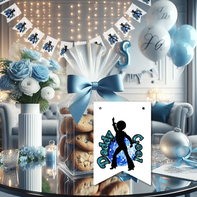 Pappa Coola Disco Dance Far Day Bunting Flaggor (Skapare uppladdad)