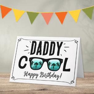 Pappa Coola Trendig Sunglasses Grattis på födelsed Kort