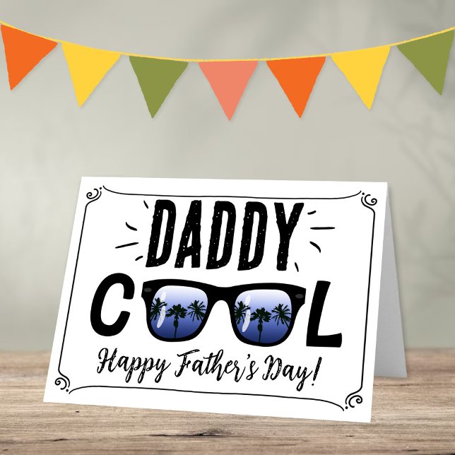 Pappa Coola Trendig Sunglasses Lycklig Fars dag Kort (Skapare uppladdad)