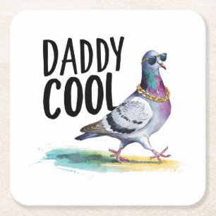 Pappa Coola Underlägg Papper Kvadrat