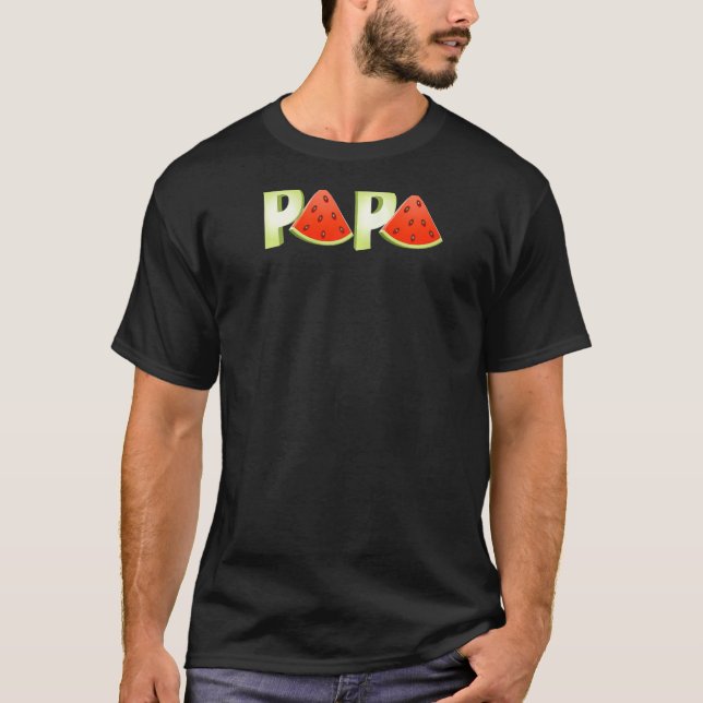 Pappa Coola Watermelon Funny pappa Fruit Eater Mel T Shirt (Framsida)