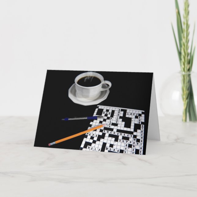 Pappa Crossword Puzzle Card Kort (Framsida)