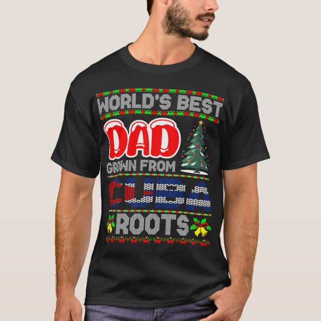 Pappa Cuba julklappsidé ful överdragströja T Shirt (Framsida)