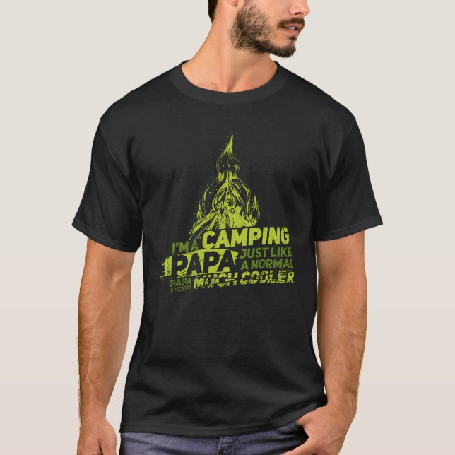 Pappa Cute Family Vacacation i fars dag Camping T Shirt (Framsida)