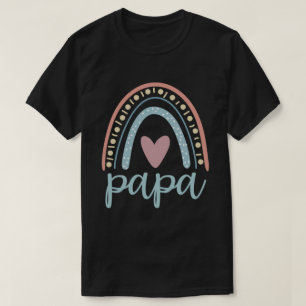 Pappa Cute Pappa-familjen som matchar regnbågen T Shirt