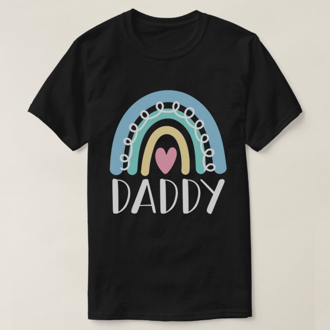 Pappa Cute Pappa Family Matching Rainbow T Shirt (Design framsida)