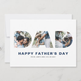 PAPPA Cutout Photo Collage Lycklig Fars dag Kort