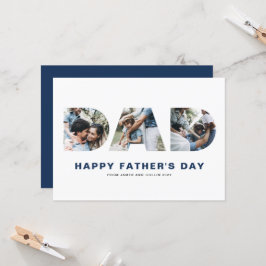 PAPPA Cutout Photo Collage Lycklig Fars dag Kort