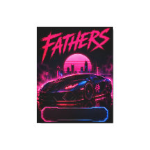 Pappa Cyberpunk Supersportbil Canvas