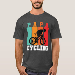 Pappa Cykling Pappa Bicycle Älskare Coola Bicyclin T Shirt