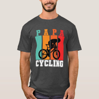 Pappa Cykling Pappa Bicycle Älskare Coola Bicyclin T Shirt