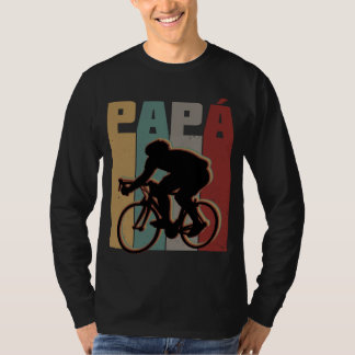 Pappa cyklist Vintage Fars dag på spanska T Shirt