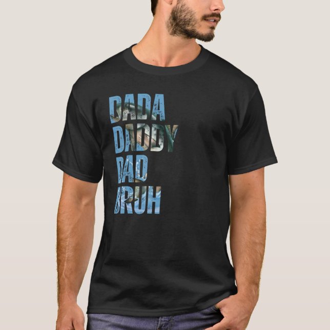 Pappa Dadda Pappa Bror Och Fiske T Shirt (Framsida)
