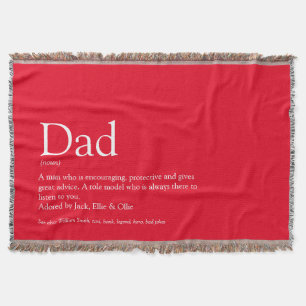 Pappa, Daddy, Fader Definition Modern Rolig Röd Filt