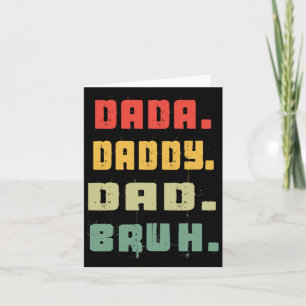 Pappa Daddy Pappa Bror Fadersdag Vintage Rolig Pap Kort