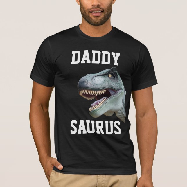 PAPPA DADDY SAURUS DINOSAUR T-SHIRT (Framsida)