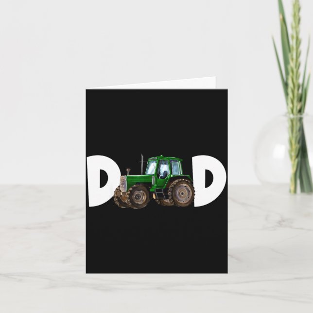 Pappa Daddy till Födelsedags Pojken Kid Traktor Bo Kort (Framsida)