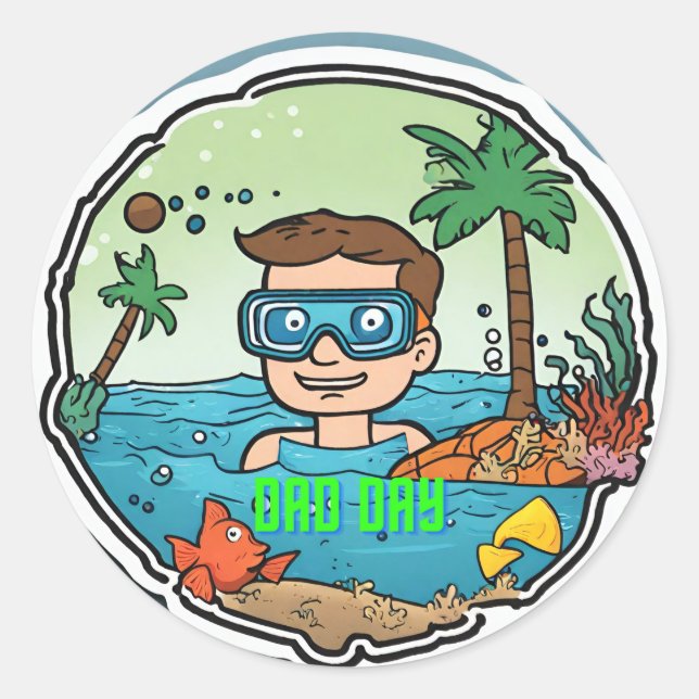 pappa dag runt klistermärke (Framsida)