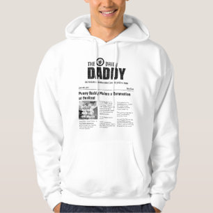 'Pappa Dagliga Nyheter', där roliga pappor gör rub Hoodie