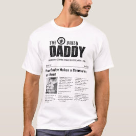 "Pappa Daily News", där Punny Pappor gör rubriker T Shirt