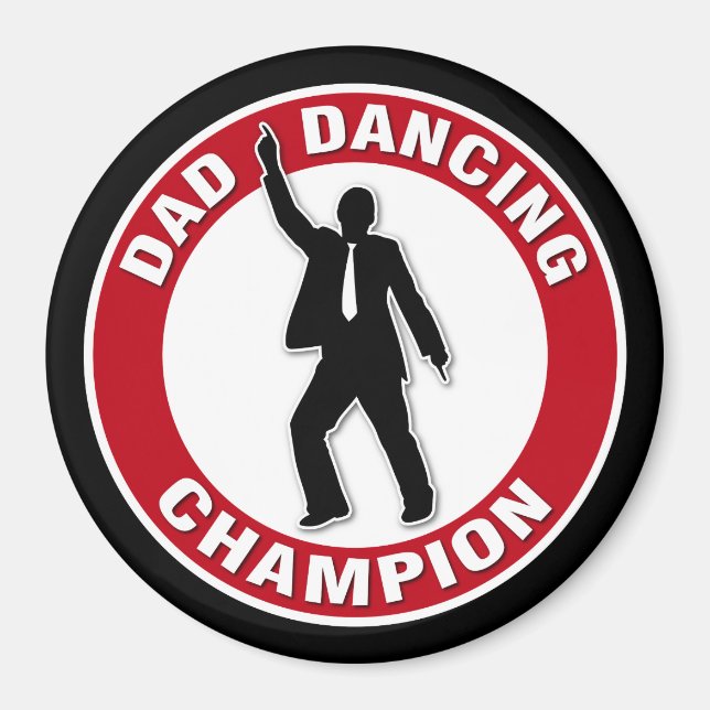 Pappa Dancing Champion Magnet (Framsidan)