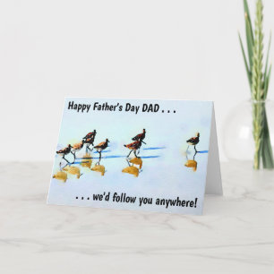 Pappa Day-Running Sandpipers Fars dag Kort