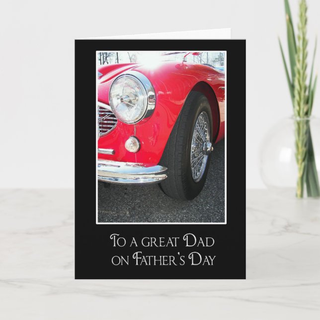 Pappa Day Sports Car Kort (Framsida)