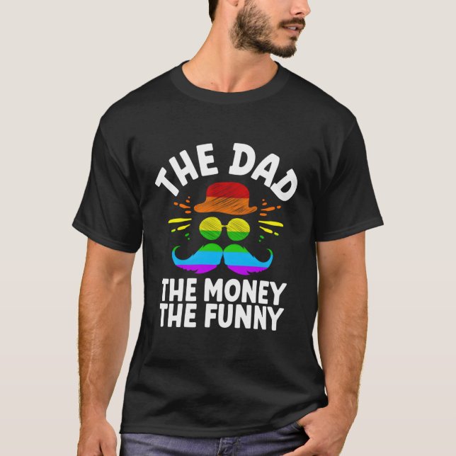 Pappa de pengar som pappa Humor Far Witty T Shirt (Framsida)