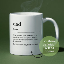Pappa Definition Fars dag minimalistisk bästa Papp Kaffemugg