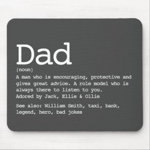 Pappa Definition Fars Dag Modern Grå Musmatta