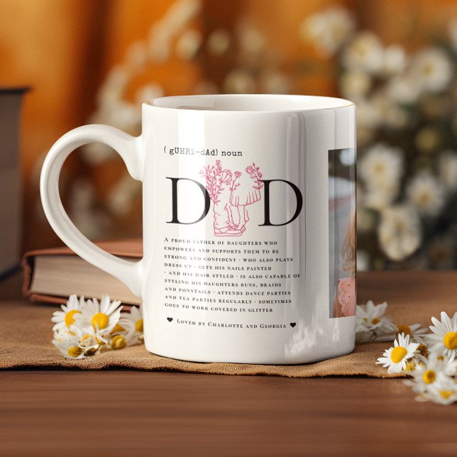 Pappa Definition Foto Gåva | Anpassad Dotter Kaffemugg (Skapare uppladdad)