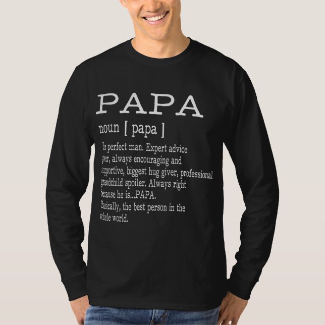 Pappa Definition Grandpa Fars dag Gifts - Manar T Shirt (Framsida)