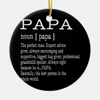 Pappa Definition Grandpa Fars dag Manar Julgransprydnad Keramik
