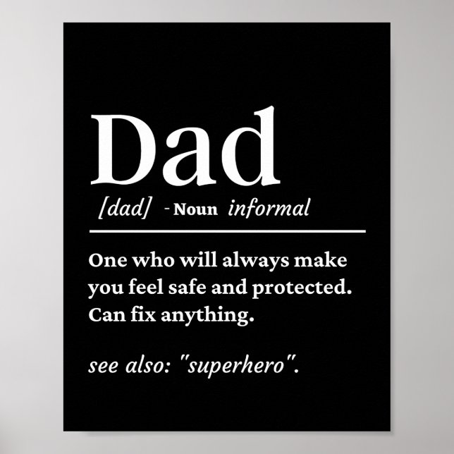 Pappa Definition Poster (Framsidan)