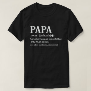 Pappa Definition Rolig Betydelse Cool Fars Dag T Shirt