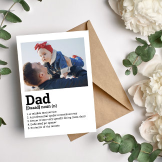 Pappa-definitionskort Helgkort