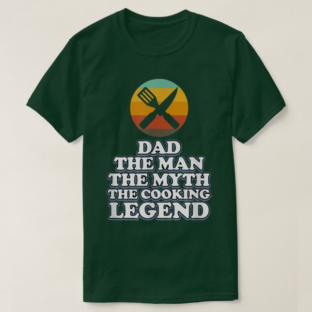 Pappa den kokande förklarande kooken Chef Kitchen  T Shirt (Design framsida)