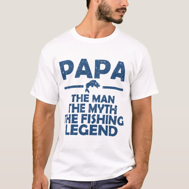 PAPPA DEN MANN MYTH FISKELÄTTNINGEN T SHIRT (Framsida)
