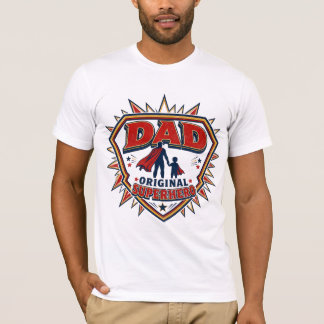 Pappa Den Ursprungliga Superhjälte Fars Dag T-Shir T Shirt