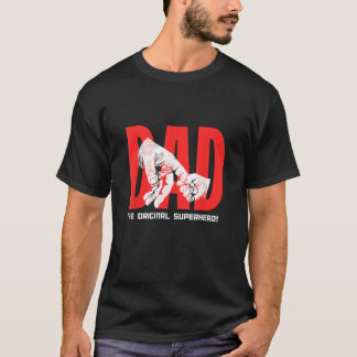 Pappa den ursprungliga superhjälten Far's Day insp T Shirt