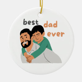 "Pappa Design Corner: Firande faderskap Julgransprydnad Keramik