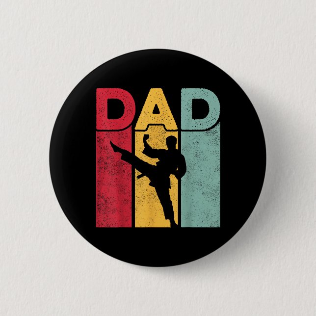 Pappa Design - Fars dag kampsport Taekwondo Knapp (Framsida)