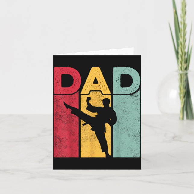 Pappa Design - Fars dag kampsport Taekwondo Kort (Framsida)