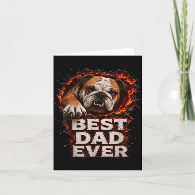 Pappa Design Rolig Hund Fars Dag Från Dotter Kort (Framsida)